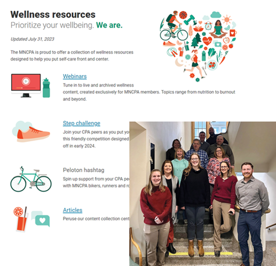 Wellness resources landing page screenshot