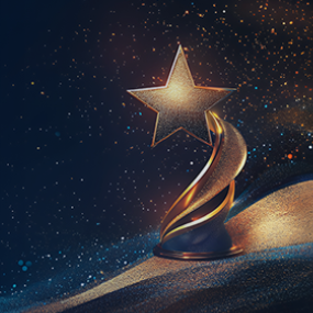 Star floating above other stars - because a leader IS a star!