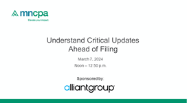 Understand Critical Updates Ahead of Filing